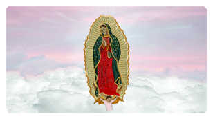 DSC700 110 PK Lady of Guadalupe Clouds Pink